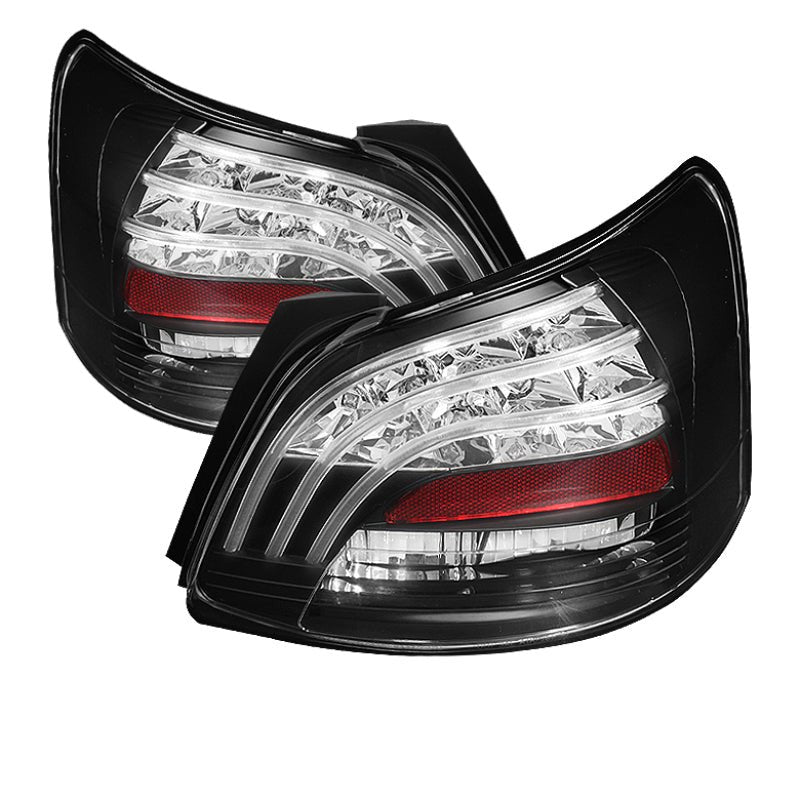 Spyder Toyota Yaris 07 - 09 4Dr LED Tail Lights Blk ALT - YD - TYA074D - LED - BK - R70オートパーツ【公式】