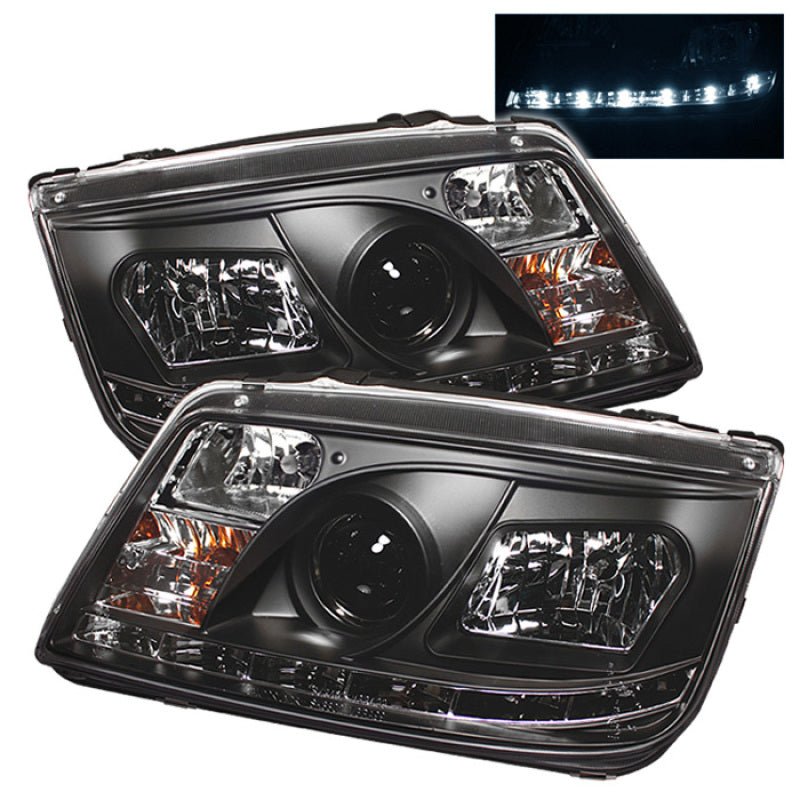 Spyder Volkswagen Jetta 99 - 05 Projector Headlights DRL Blk PRO - YD - VJ99 - DRL - BK - R70オートパーツ【公式】
