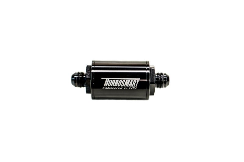 Turbosmart FPR Billet Inline Fuel Filter 1.75in OD 3.825in Length AN - 8 Male Inlet - Black - R70オートパーツ【公式】