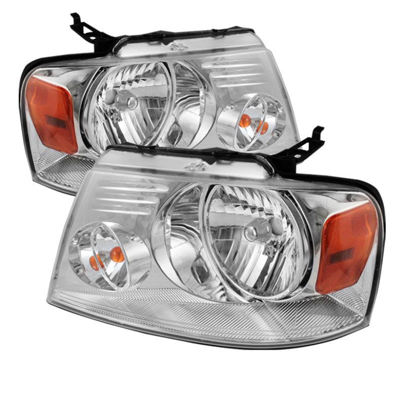 xTune Ford F150 04 - 08 Amber Crystal Headlights Chrome HD - JH - FF15004 - AM - C - R70オートパーツ【公式】