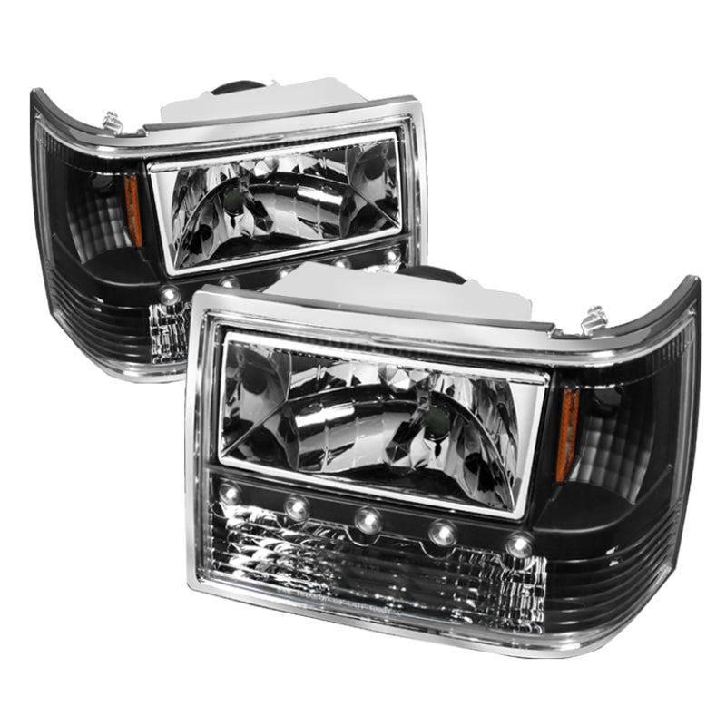xTune Jeep Grand Cherokee 93 - 98 1Pc Crystal Headlights Black HD - ON - JGC93 - 1PC - LED - BK - R70オートパーツ【公式】